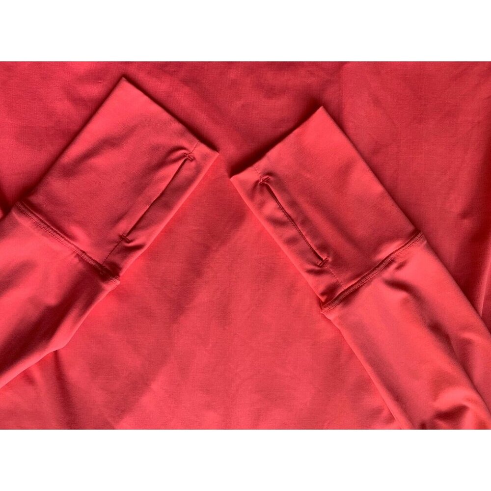 Athleta Sunlover UPF Tulip Back Long Sleeve Workout Top Size XS Coral Rash Guard - Picture 4 of 8